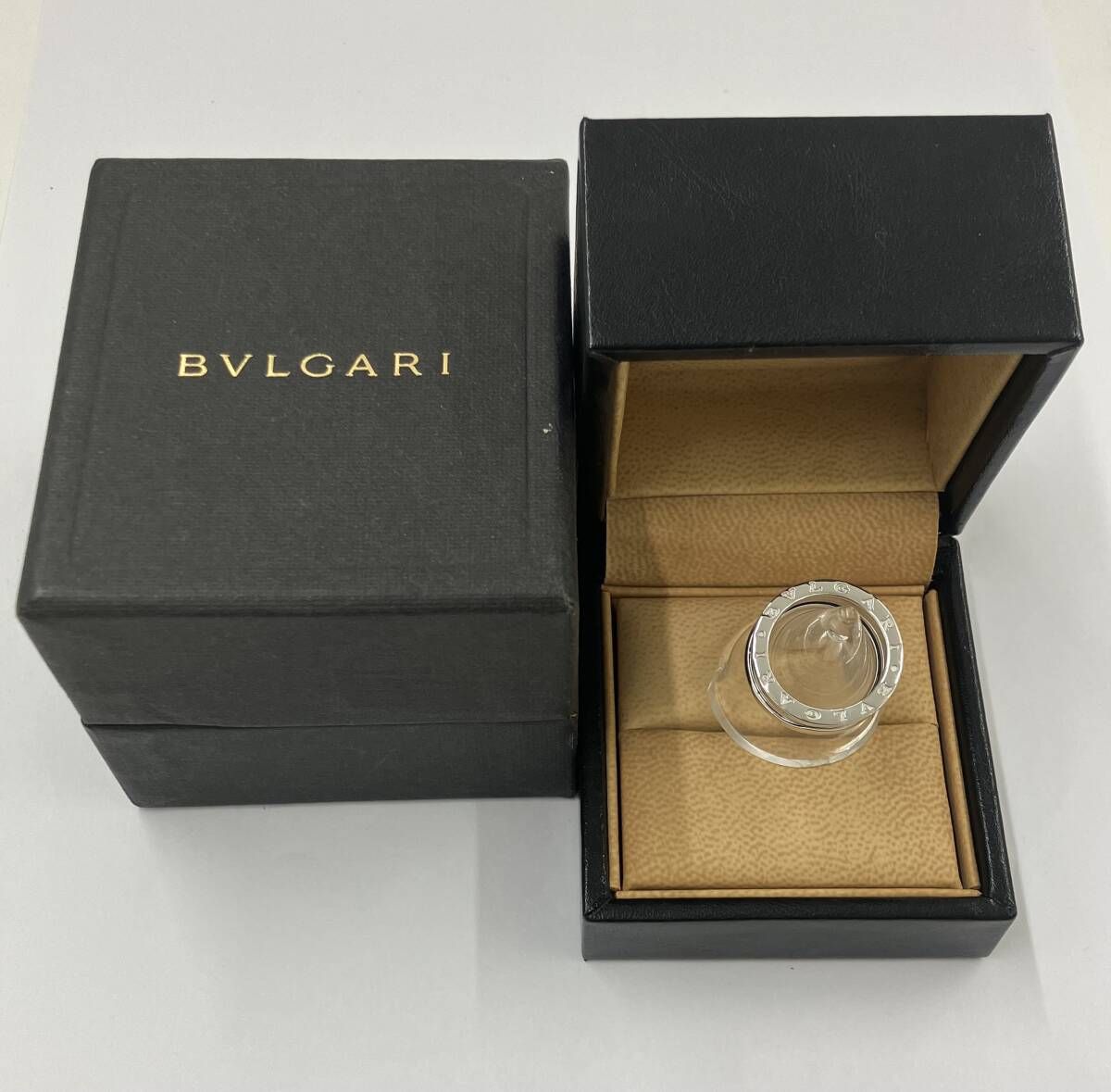 ブルガリ BVLGARI ビーゼロワンリング #49(8.5号) K18PG⁄ホワイト 
