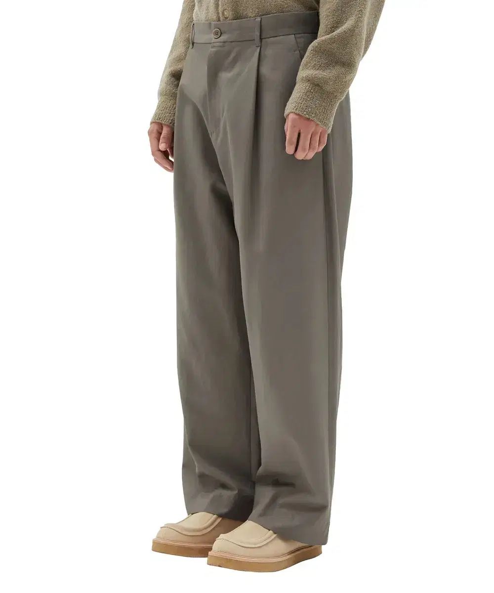 BROWNYARD ブラウンヤード ワイドフィット チノパンツ ダークベージュ