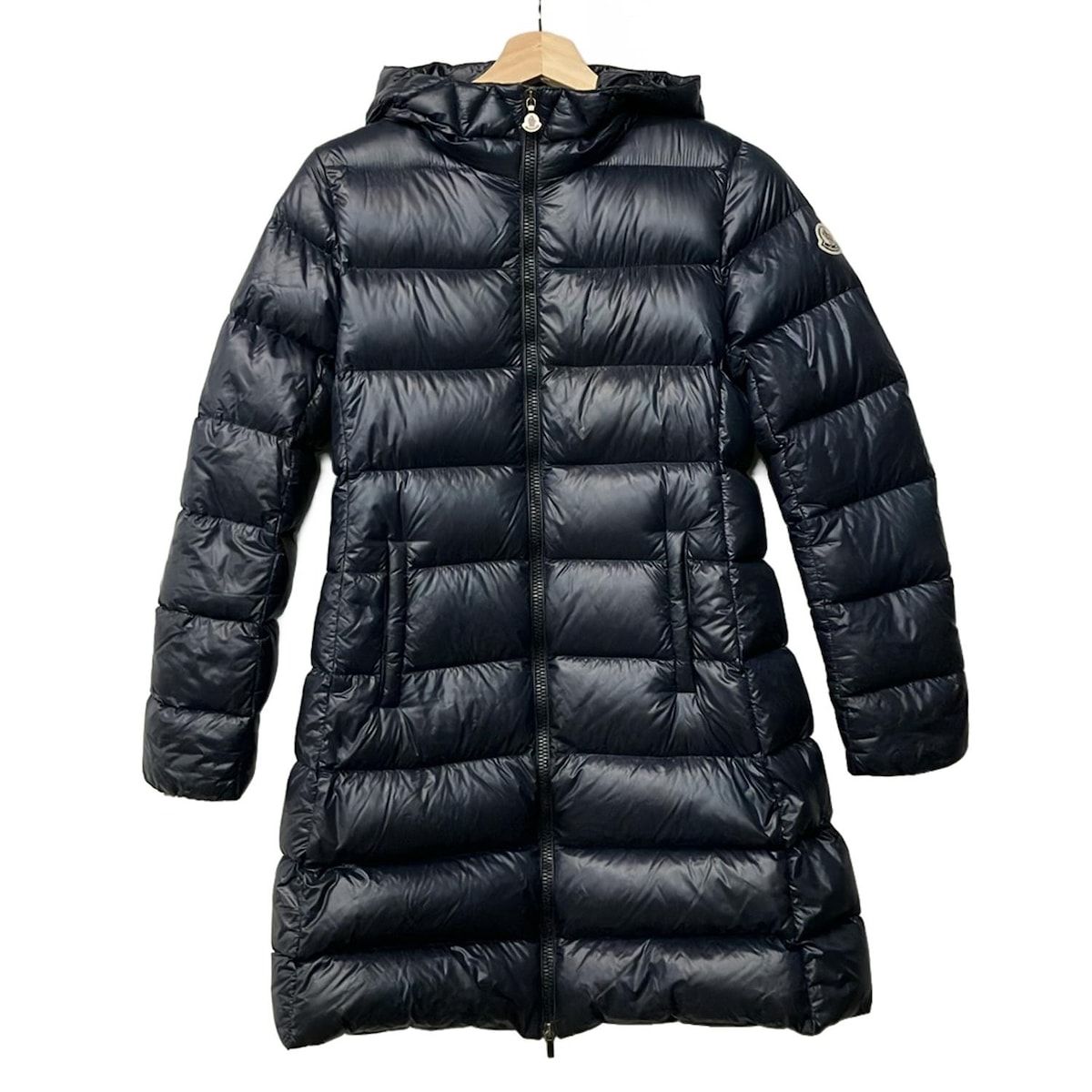 MONCLER(モンクレール) ダウンコート サイズ12 L レディース SUYEN(スイエン) ダークネイビー 長袖/ジップアップ/冬