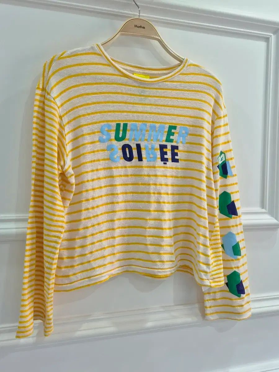 LUCKY CHOUETTE ラッキーシュエトゥ 黄色 ボーダー柄 夏 Tシャツ