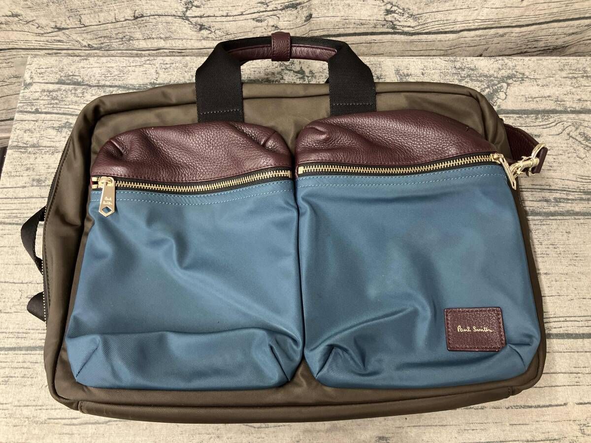 PAUL SMITH ポールスミス ブリーフケース 3way PSN505 ショルダー、リュックストラップ付き