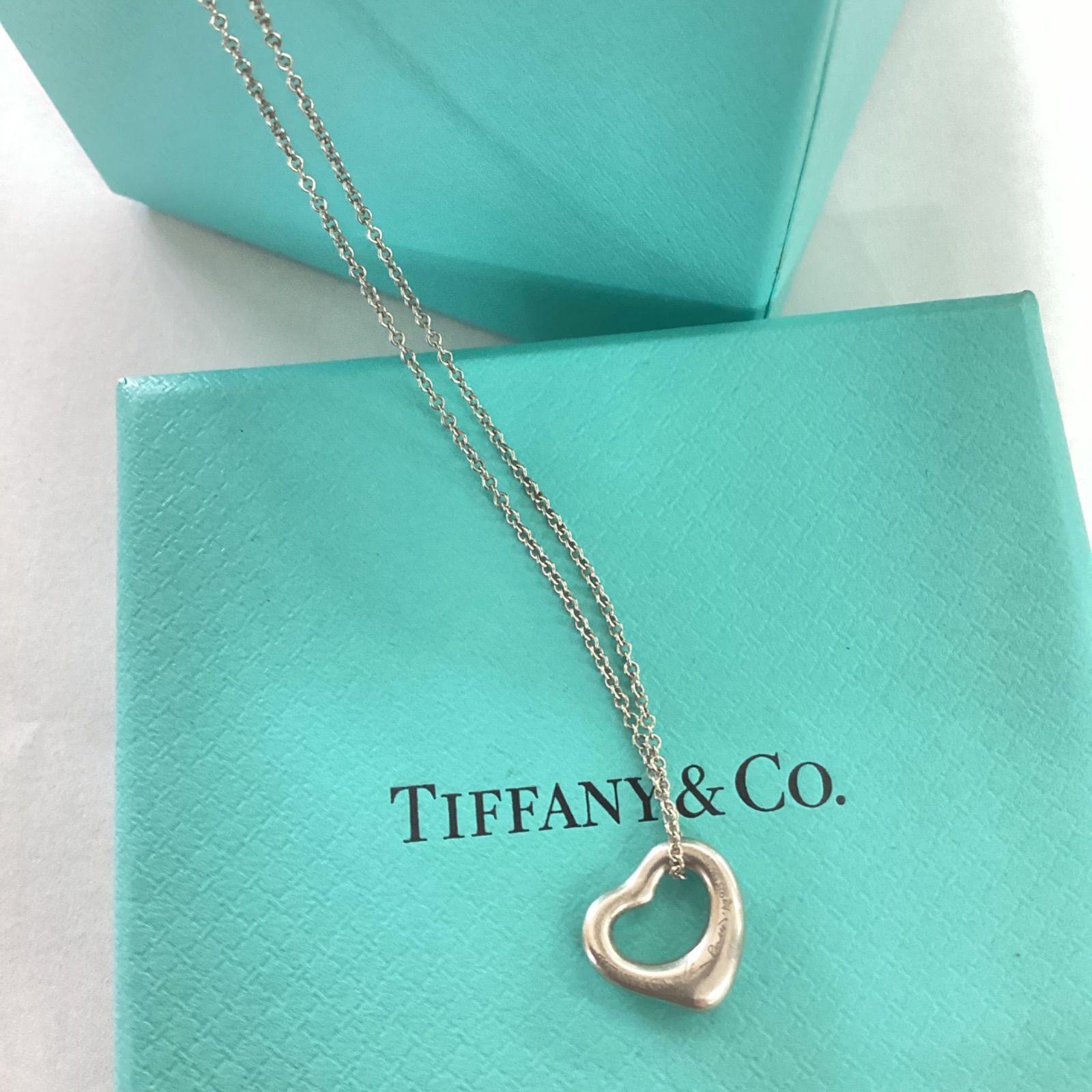 ティファニー TIFFANY & Co. オープンハート ネックレス Ag925 - メルカリ
