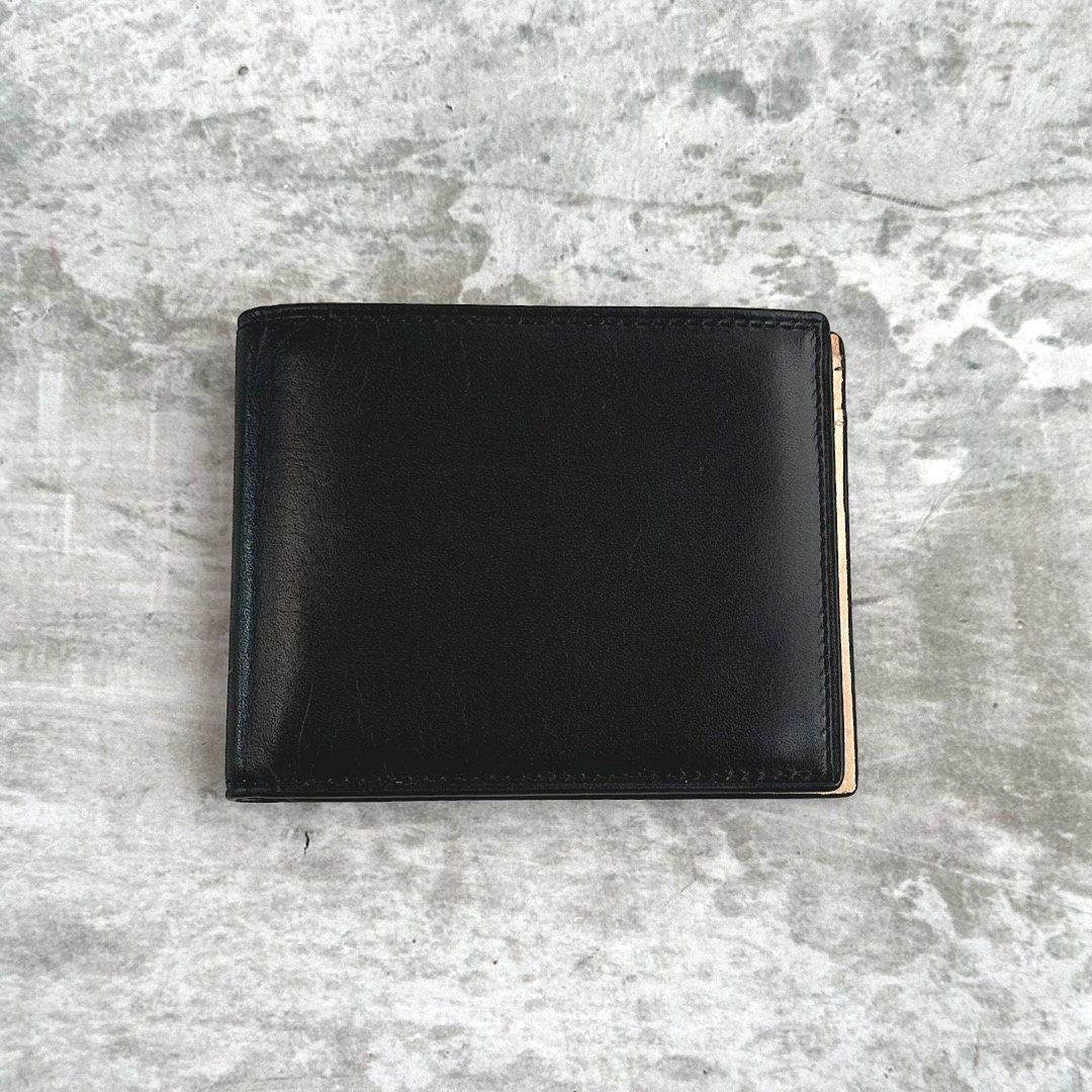 新品 D'URBAN ダーバン 牛革 本革 二つ折り財布 ブラック レザー 小銭入れ付き カード収納 箱付き 定価22,000円 メンズ