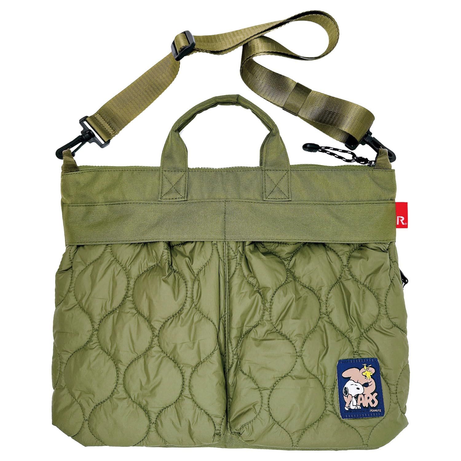 スヌーピー A4ワイド2WAYショルダーバッグ カーキ PEANUTS 75th ROOTOTE ルートート SNOOPY [02 KHAKI カーキ]