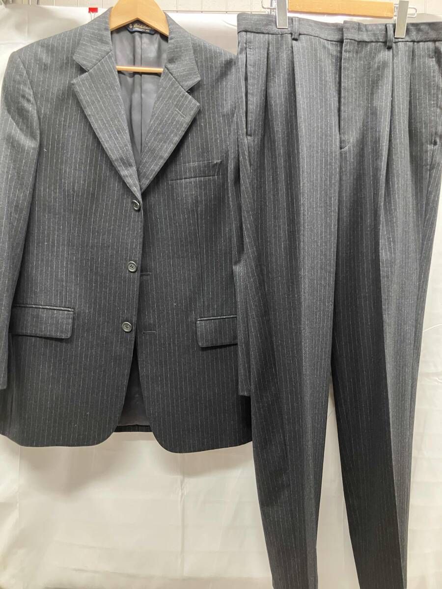 Brooks Brothers ブルックスブラザーズ ストライプスーツ 表記サイズ38 ダークグレー