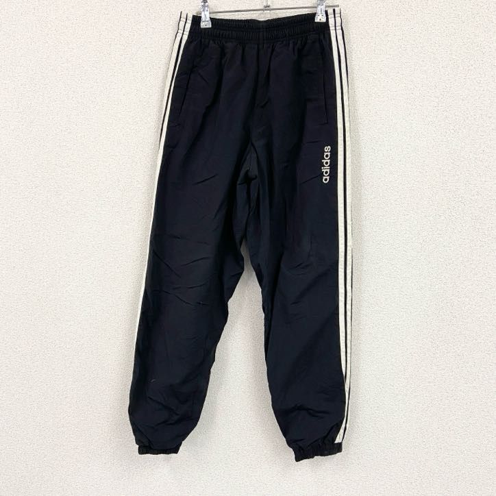 adidas アディダス トラックパンツ/ナイロンパンツ 黒 ブラック M～L