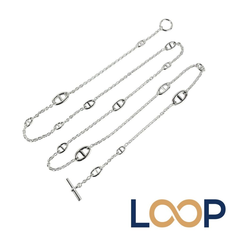 エルメス ■新同■120cm■ ファランドール 120 ロング ネックレス アクセサリー シェーヌダンクル SV925 シルバー 箱 【A20】8
