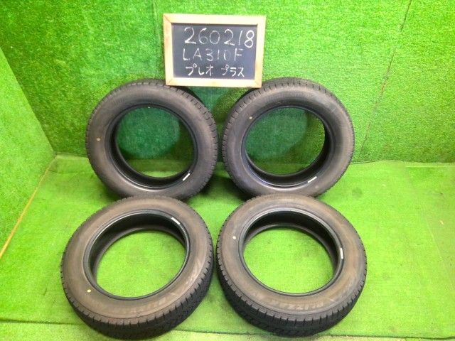 【中古】スタッドレスタイヤ 14インチ ブリヂストン VRX3 21年製 155/65R14 自社品番260218 X07
