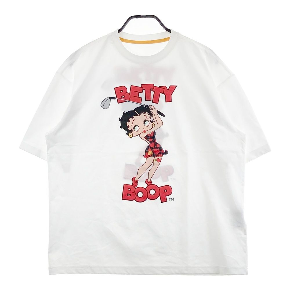 Betty Boop ゴルフプリント Tシャツ ホワイト　Lサイズ サイズ：LL LOUD MOUTH ラウドマウス 半袖Tシャツ Betty Boop ホワイト