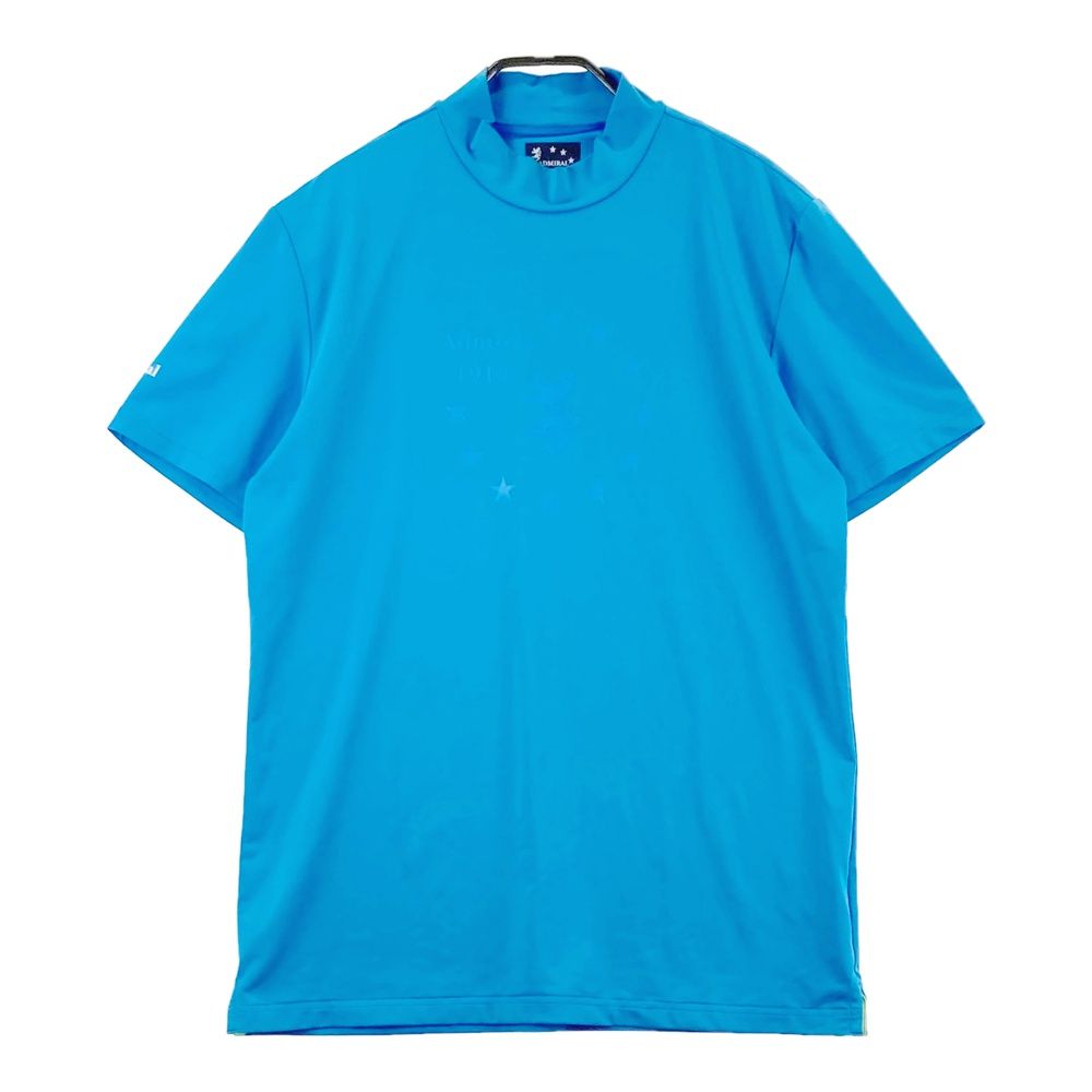サイズ：L ADMIRAL アドミラル 半袖モックネックTシャツ ブルー系