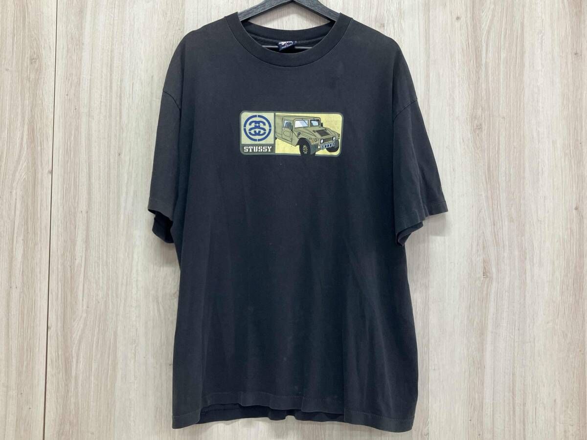 STUSSYステューシー 半袖Tシャツ XLサイズ ブラック 汚れ有り 袖穴有り