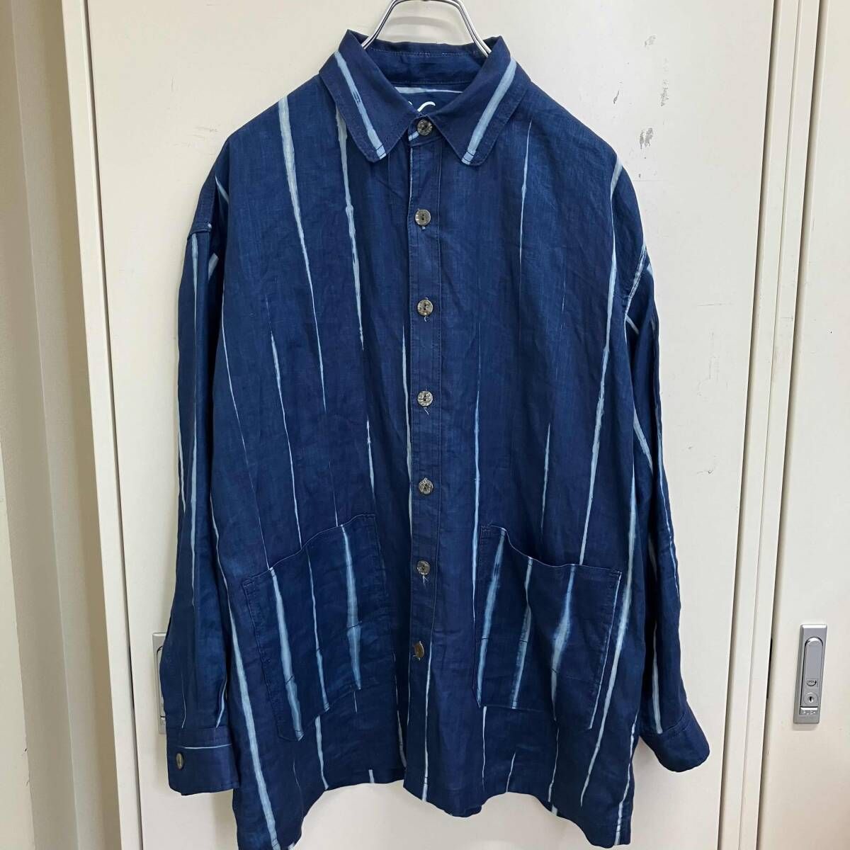 DENHAM 長袖シャツ ARIMATSU ネイビー系 デンハム