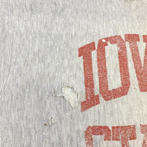 中古】Champion 80s IOWA STATE リバースウィーブ グレー サイズL
