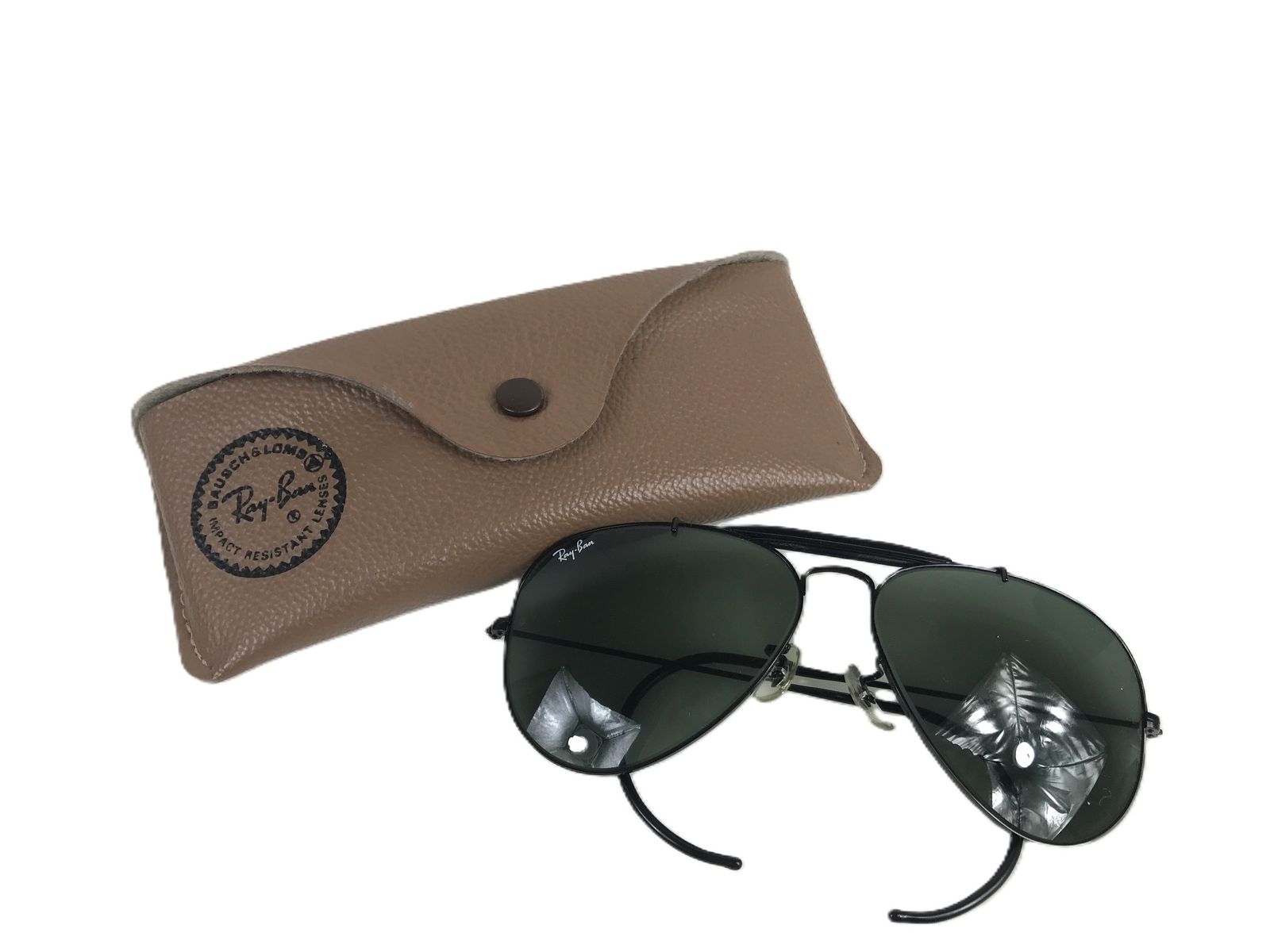 レイバン　Ray-Ban　ヴィンテージ　サングラス　アウトドアーズマン　58☐14　ボシュロム　B＆L　ブラック×グレーグリーン系　送料無料