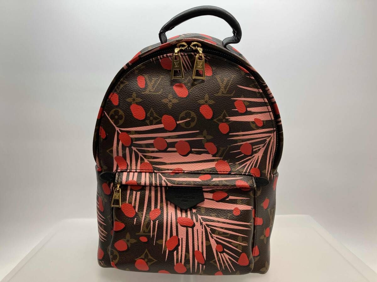 LOUIS VUITTON ルイヴィトン モノグラム ジャングルドット パームスプリングスPM M41981 バックパック リュックサック ピンク レッド