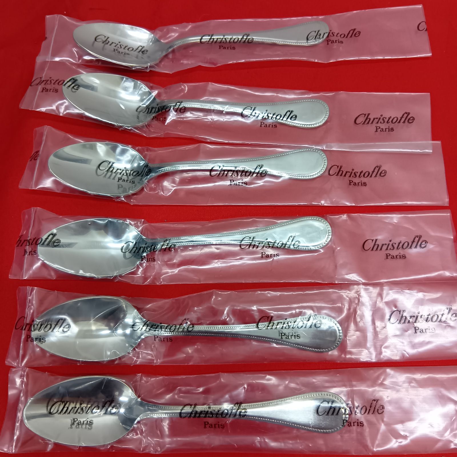 新品　CHRISTOFLE ACIER　スプーン　セット　カトラリー　クリストフル