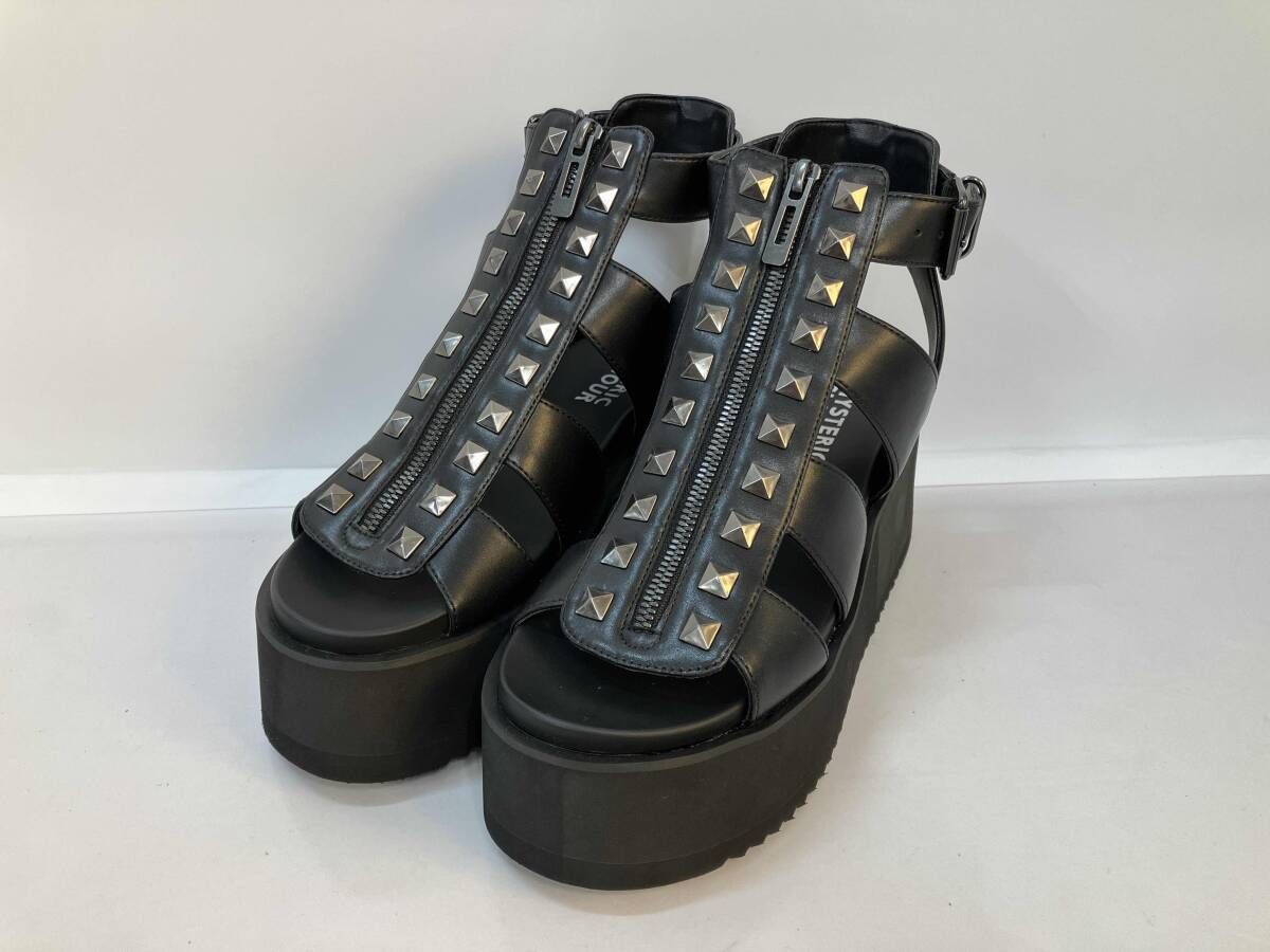 HYSTERIC GLAMOUR ヒステリックグラマー STUDS ウェッジソールサンダル 01231QS02496 レディース 25.0cm