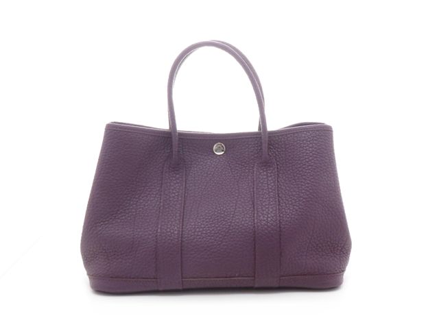 HERMES エルメス バッグ ガーデンTPM カシス/SV ﾊﾞｯｸﾞ ハンドバッグ ネゴンダ パープル ▢P（2012年）刻印 レディース【中古】【437】