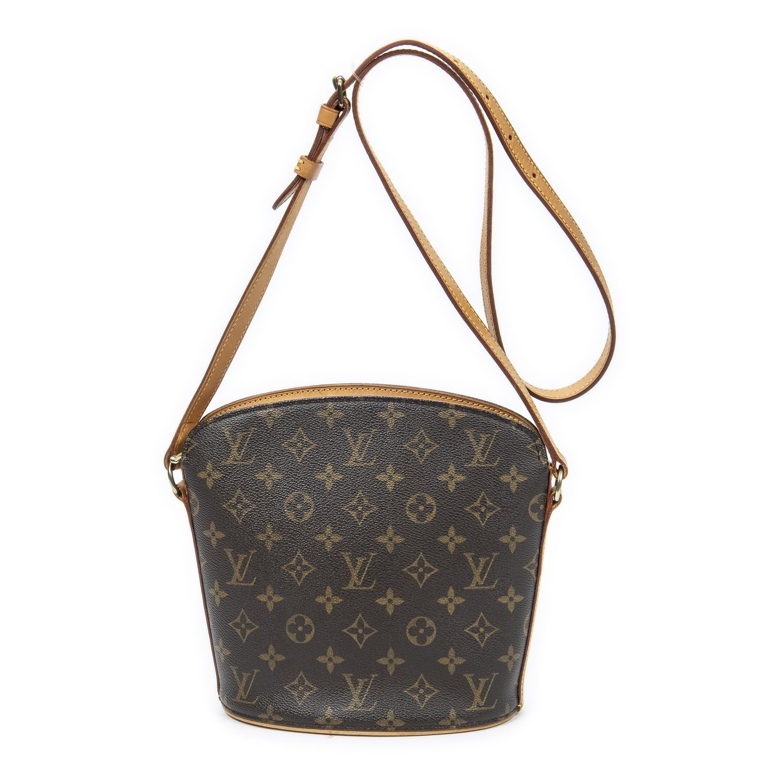 [中古] LOUIS VUITTON ルイヴィトンドルーオ茶色モノグラムキャンバスAB