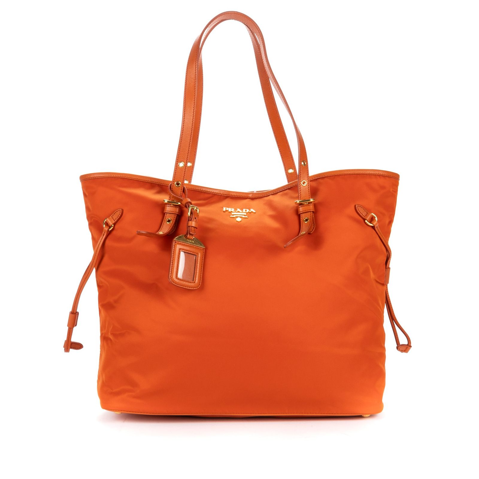[中古] PRADA プラダTessuto NylonオレンジナイロンキャンバスA