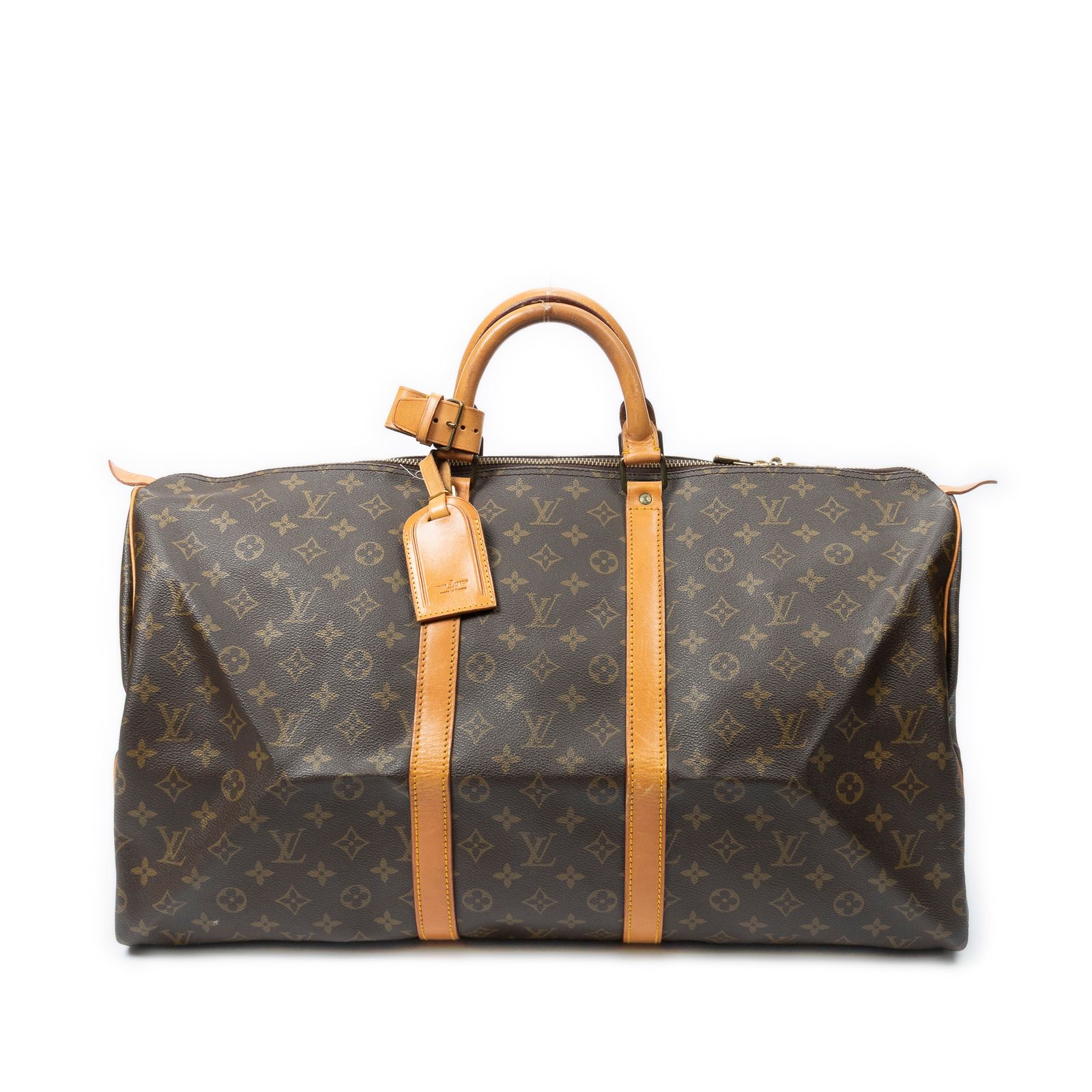 [中古] LOUIS VUITTON ルイヴィトンキーポル茶色モノグラムキャンバスAB