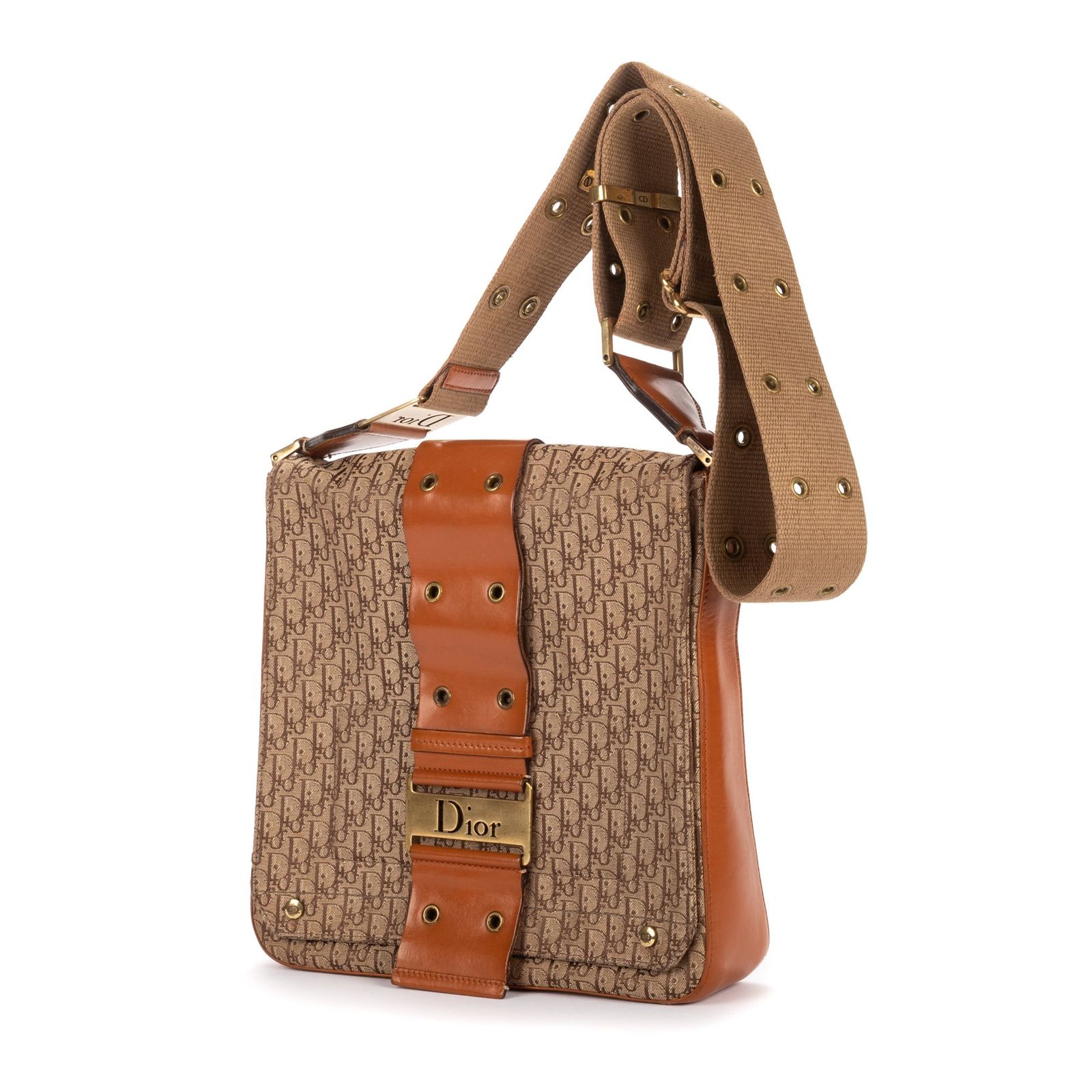 中古] DIOR ディオールスターチェーンクロスボディブラウン/ベージュ