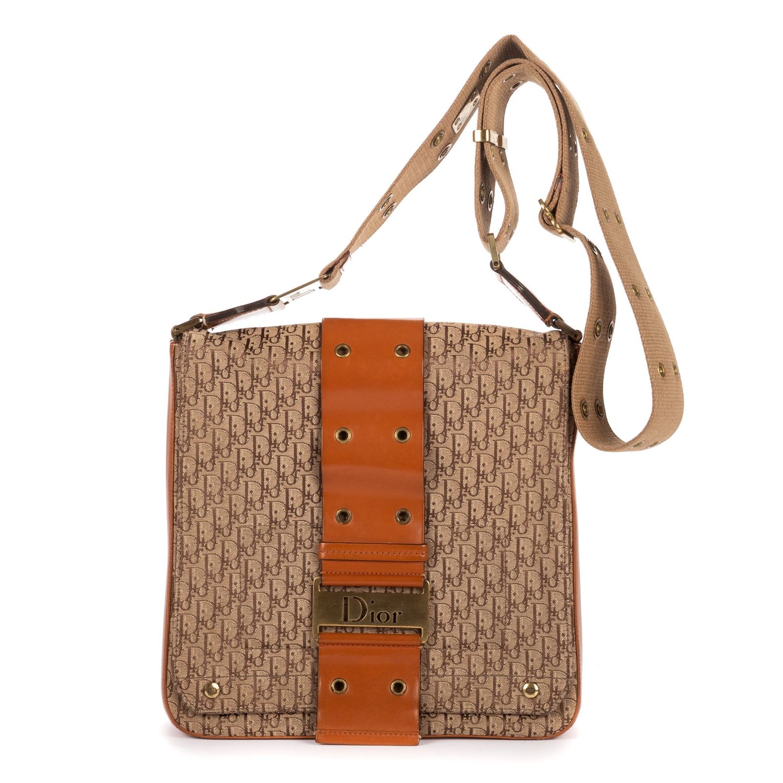 中古] DIOR ディオールスターチェーンクロスボディブラウン/ベージュ