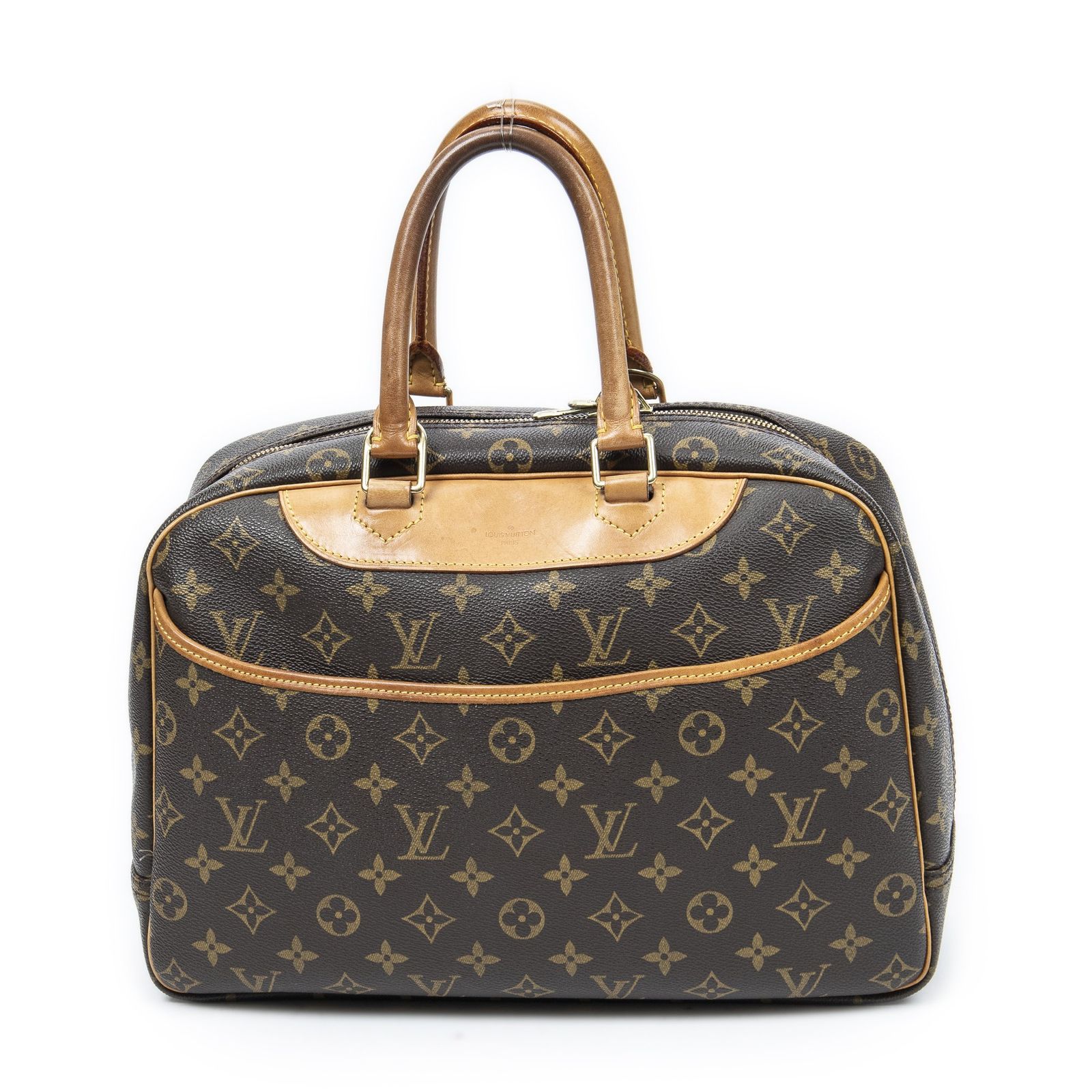 [中古] LOUIS VUITTON ルイヴィトンドーヴィル茶色モノグラムキャンバスAB