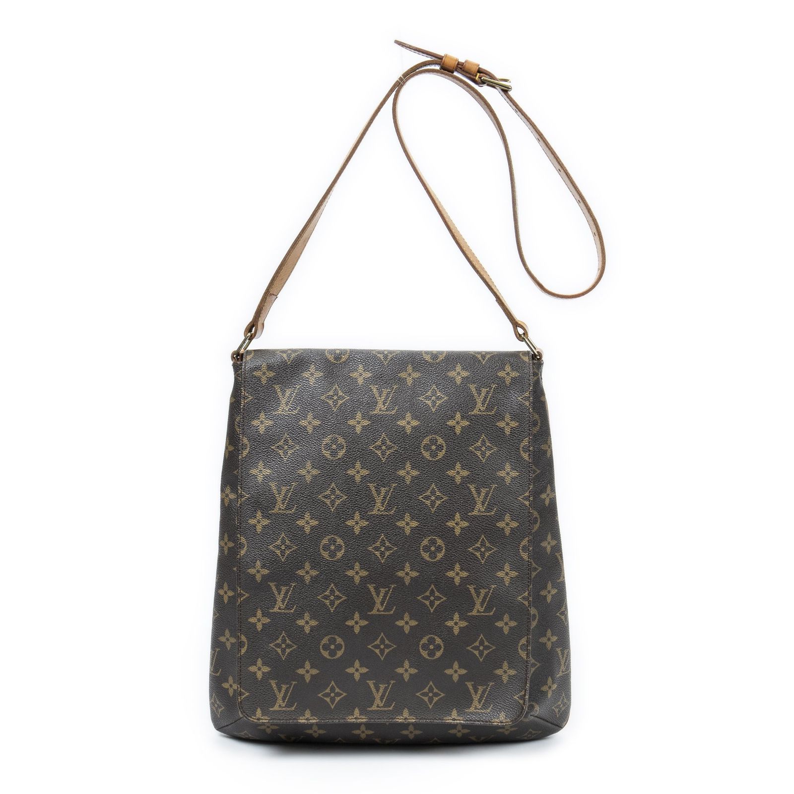 [中古] LOUIS VUITTON ルイヴィトンミュゼット茶色モノグラムキャンバスAB