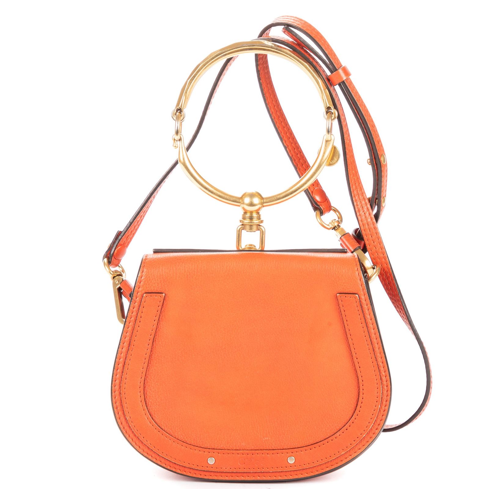 [中古] CHLOE クロエNile Bracelet CrossbodyDark OrangeカーフスキンレザーA