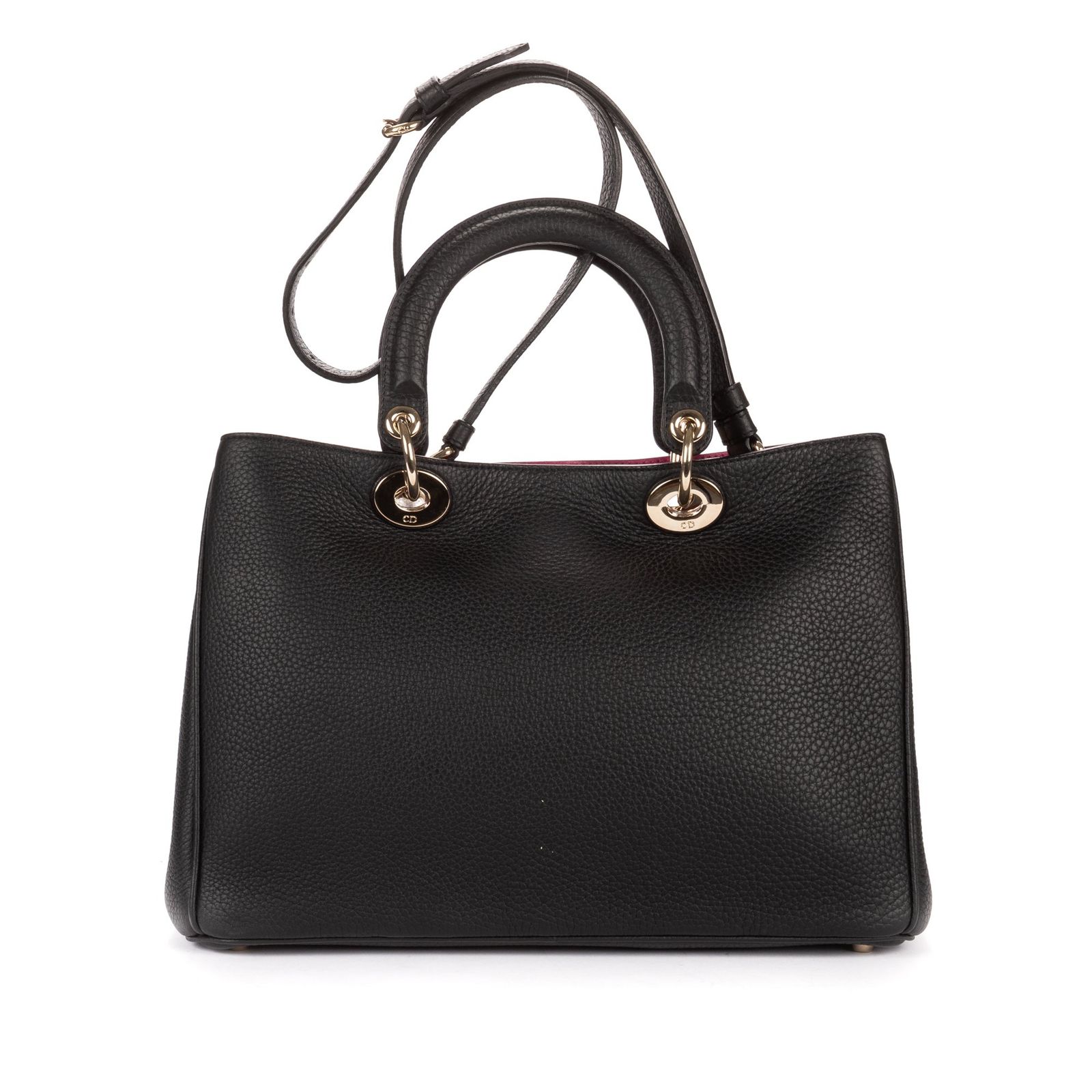 中古] DIOR ディオールラージ ディオリッシモ トートバッグ黒、紫 