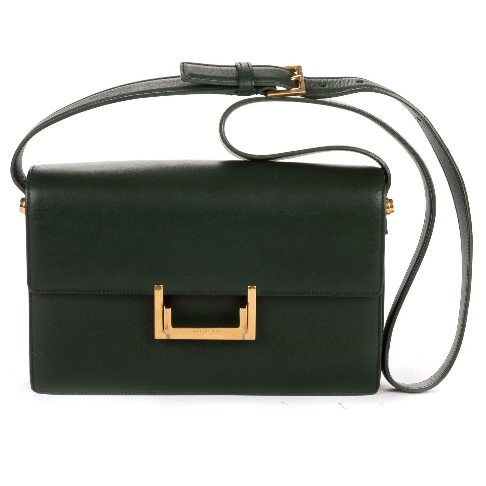 [中古] YVES SAINT LAURENT イヴサンローランルビルー クロスボディダークグリーンスムースカーフスキンレザーA 112,300円
