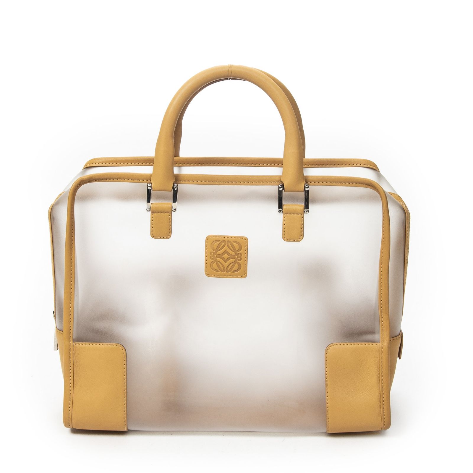 [中古] LOEWE ロエベVintage Transparent Amazonaタン、透明ナイロンキャンバスA