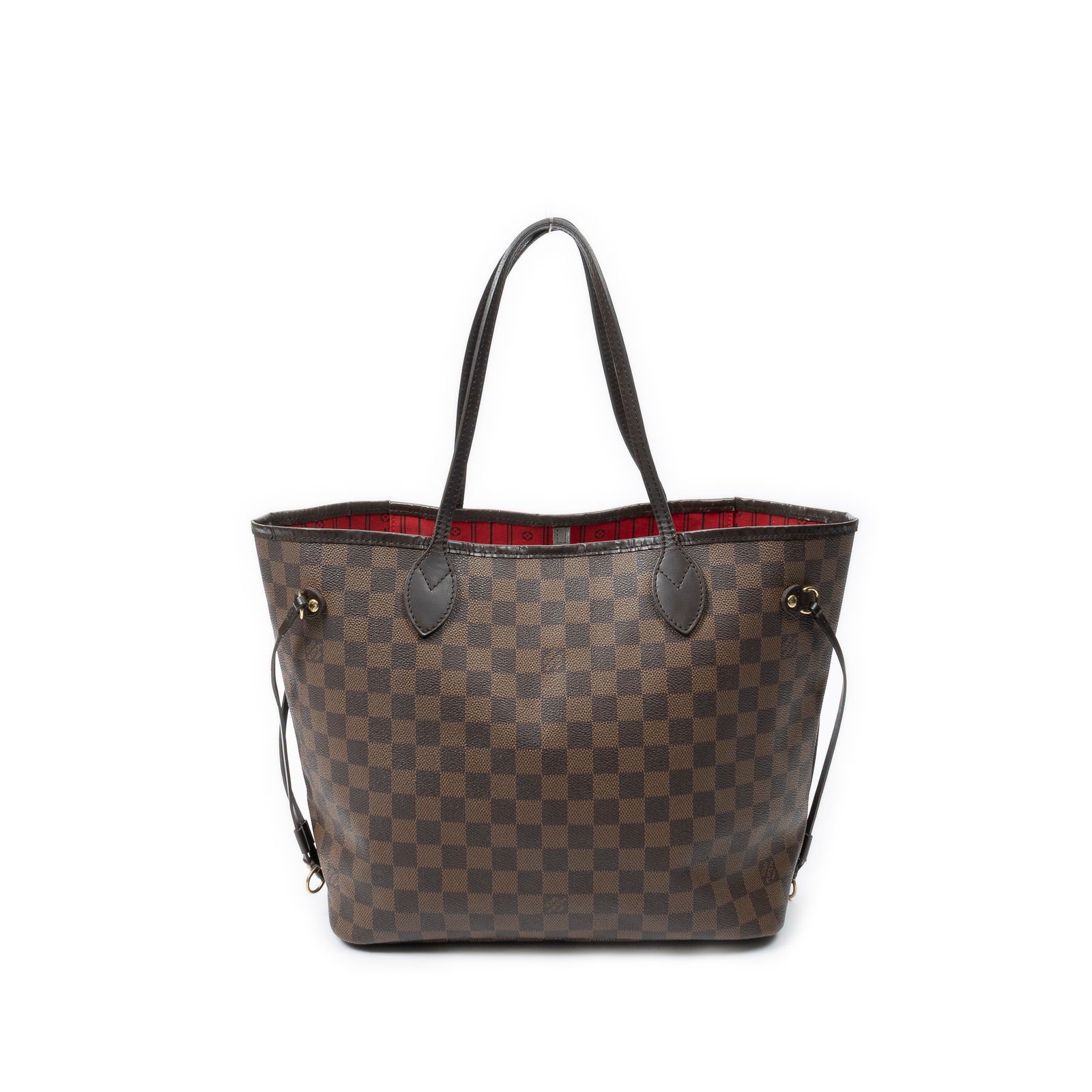 [中古] LOUIS VUITTON ルイヴィトンネバーフル茶色ダミエ エベヌAB