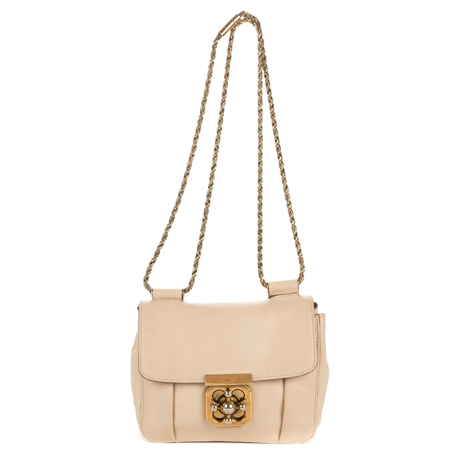 [中古] CHLOE クロエスモール Elsie チェーンフラップベージュグレインカーフスキンレザーAB 49,440円