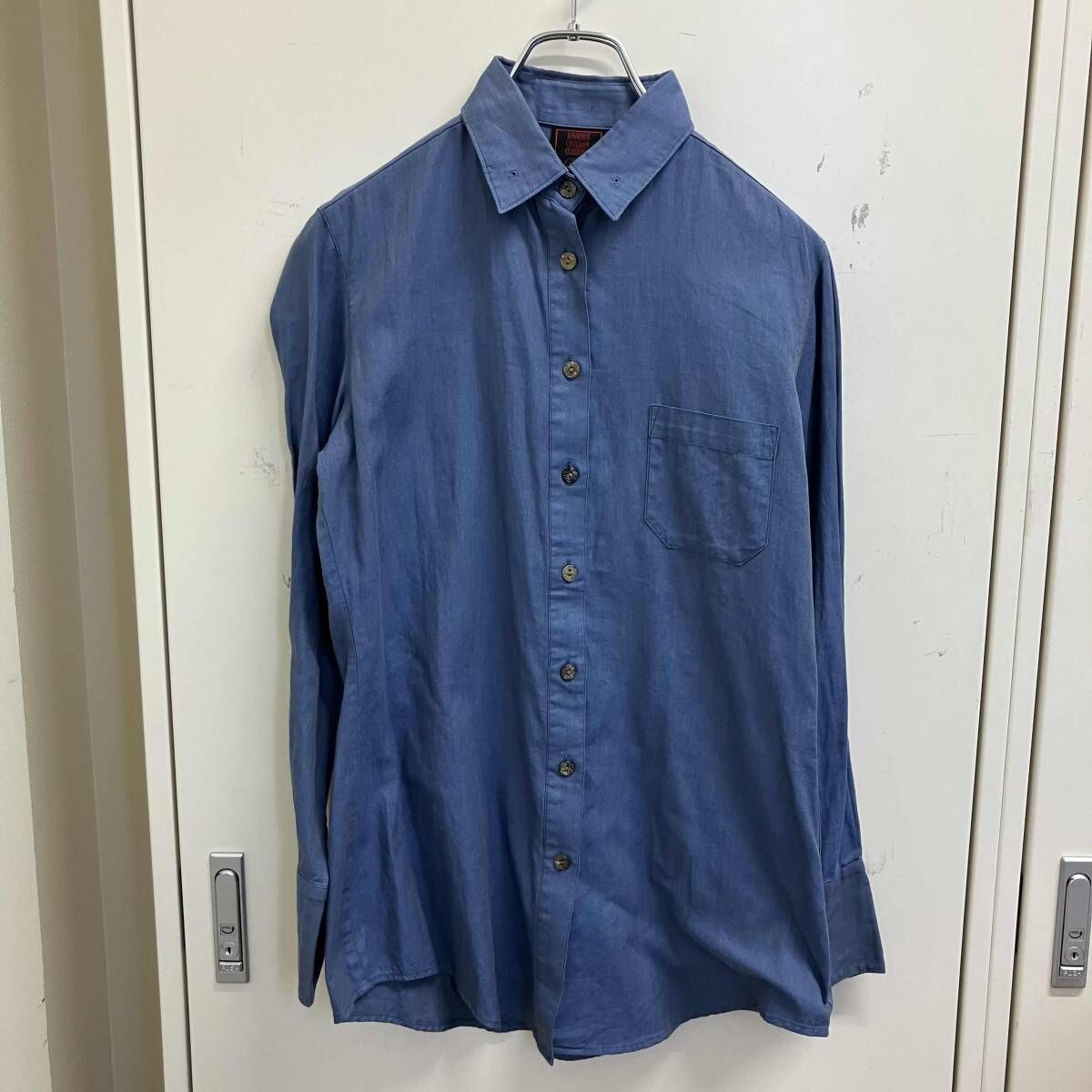 00s archive JEAN PAUL GAULTIER CLASSIQUE 襟デザインポケットシャツ サイズ40 ブルー ジャンポールゴルチエ