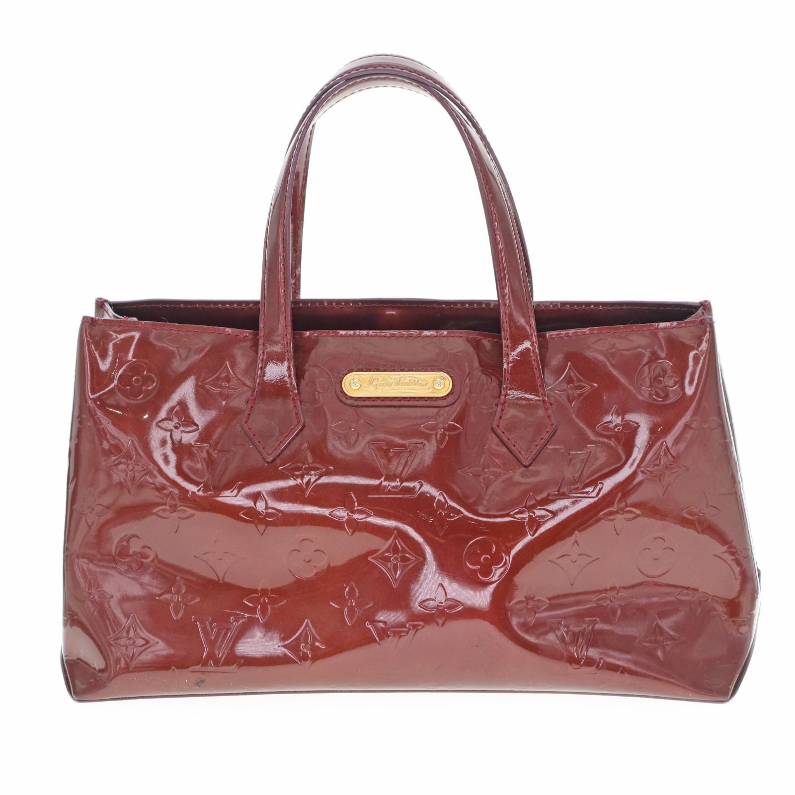 【中古】LOUIS VUITTON ルイヴィトン M93641 ウィルシャーPM モノグラム・ヴェルニ ハンドバッグ レディース メンズ バッグ アマラント ブランド