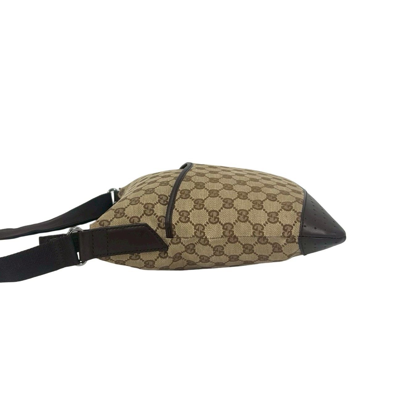 極 美品 GUCCI グッチ GG モノグラム キャンバス パンチング レザー 本 