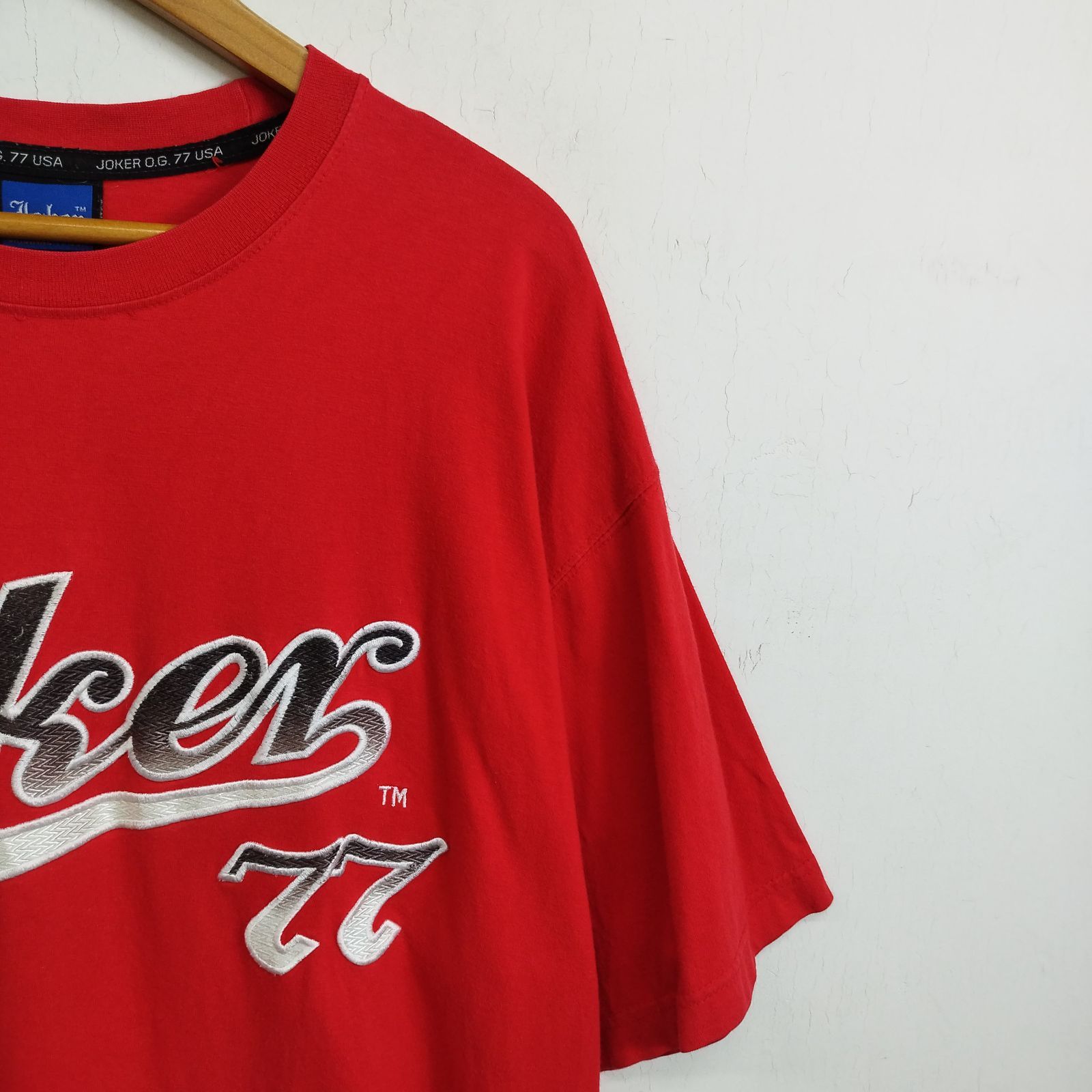 90s 00s JOKER ジョーカー 半袖Tシャツ ビッグロゴ 刺繍ロゴ 韓国製 