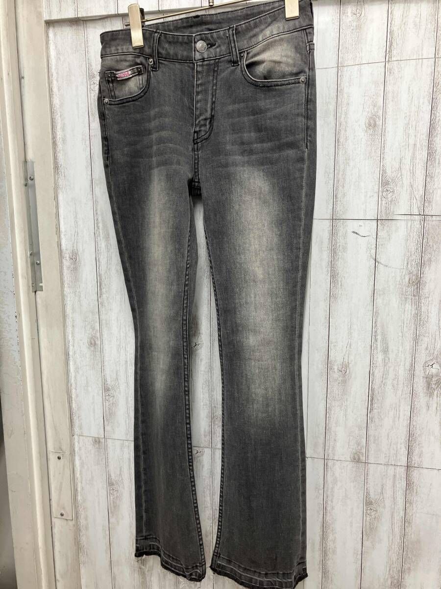 X-GIRL/11°/BUTTERFLY POCKET 105252031013グレー サイズM ウエスト約68cm 股上 約22cm 股下 約71cm 裾幅 約18cm
