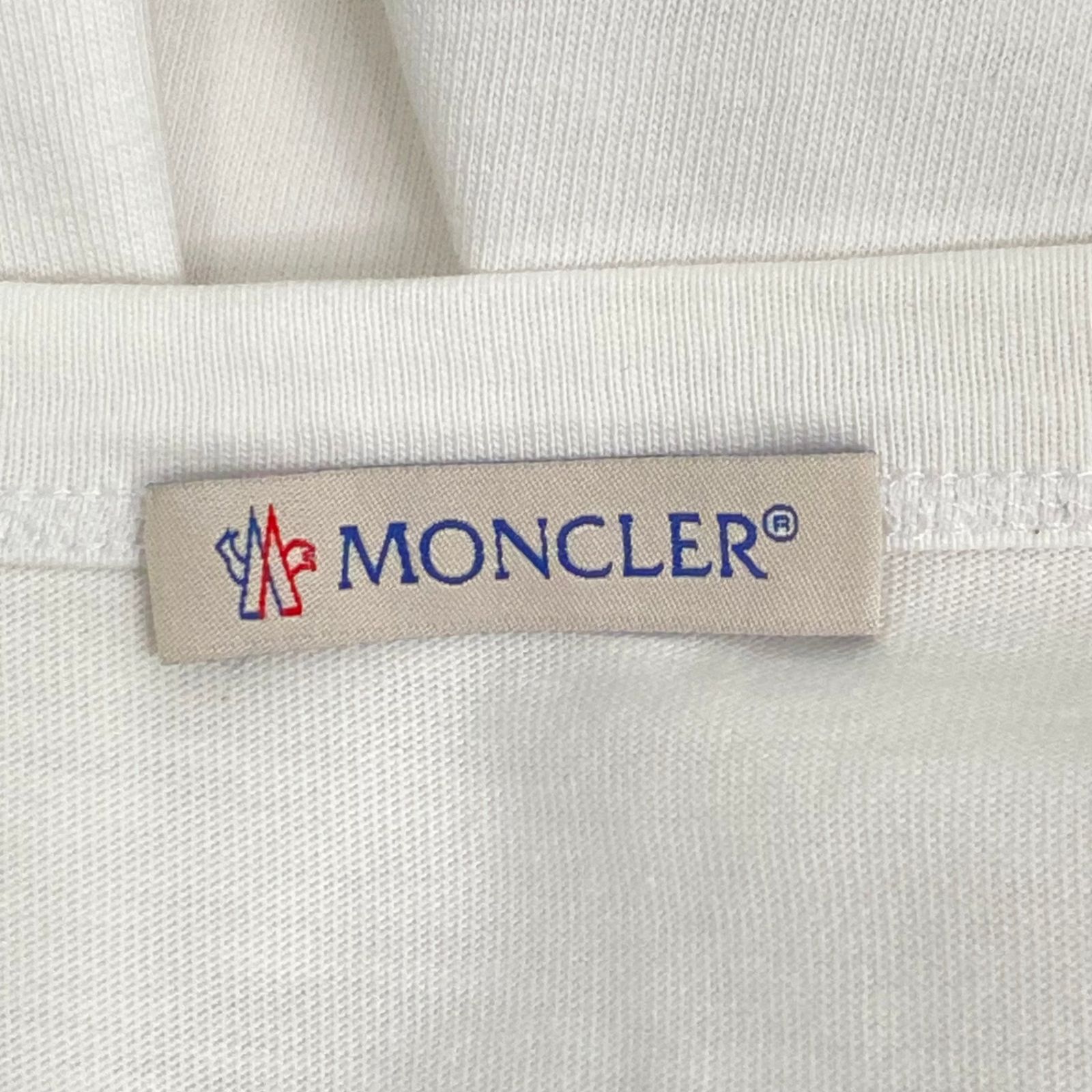 極美品 MONCLER モンクレール 2020年 Tシャツ 刺繍 ロゴ 半袖 ホワイト 