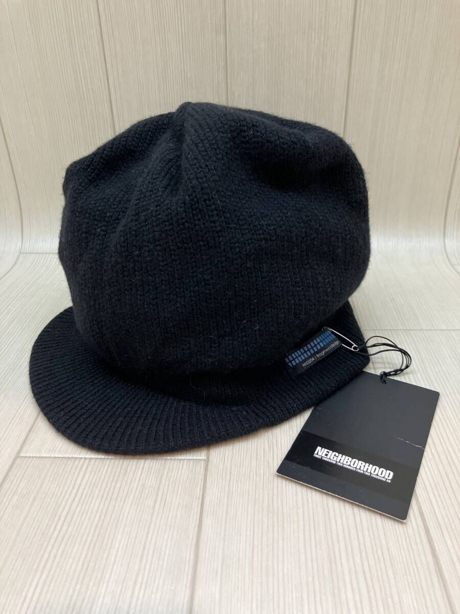 ★ タグ付き NEIGHBORHOOD × fragment design ネイバーフッド×フラグメントデザイン ウールニットキャップ コラボ ブラック 冬 8,204円