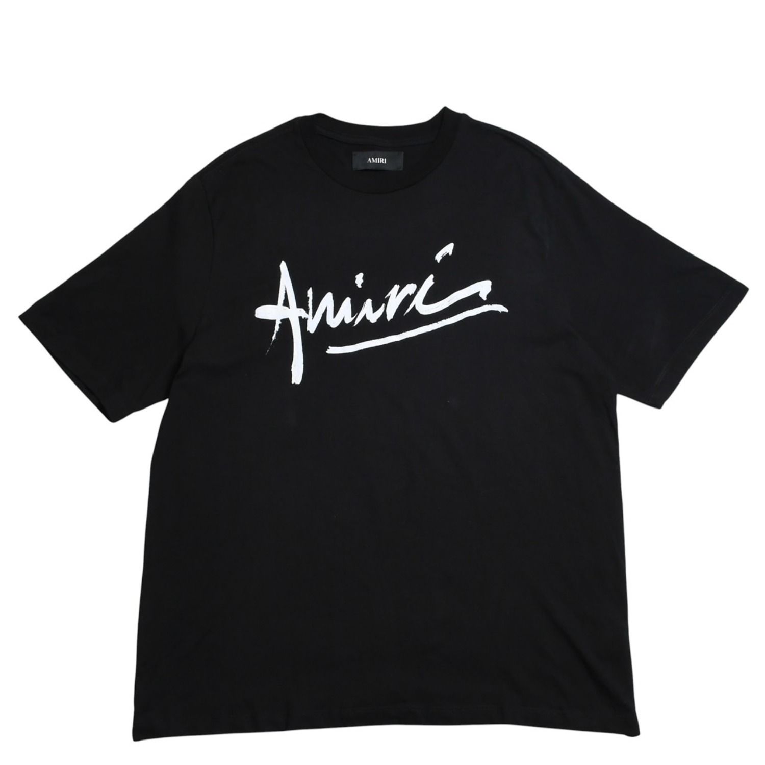極美品 AMIRI アミリ 半袖Tシャツ AMTOJR1020 サイズXL プリント コットン ブラック 中古 4a003416
