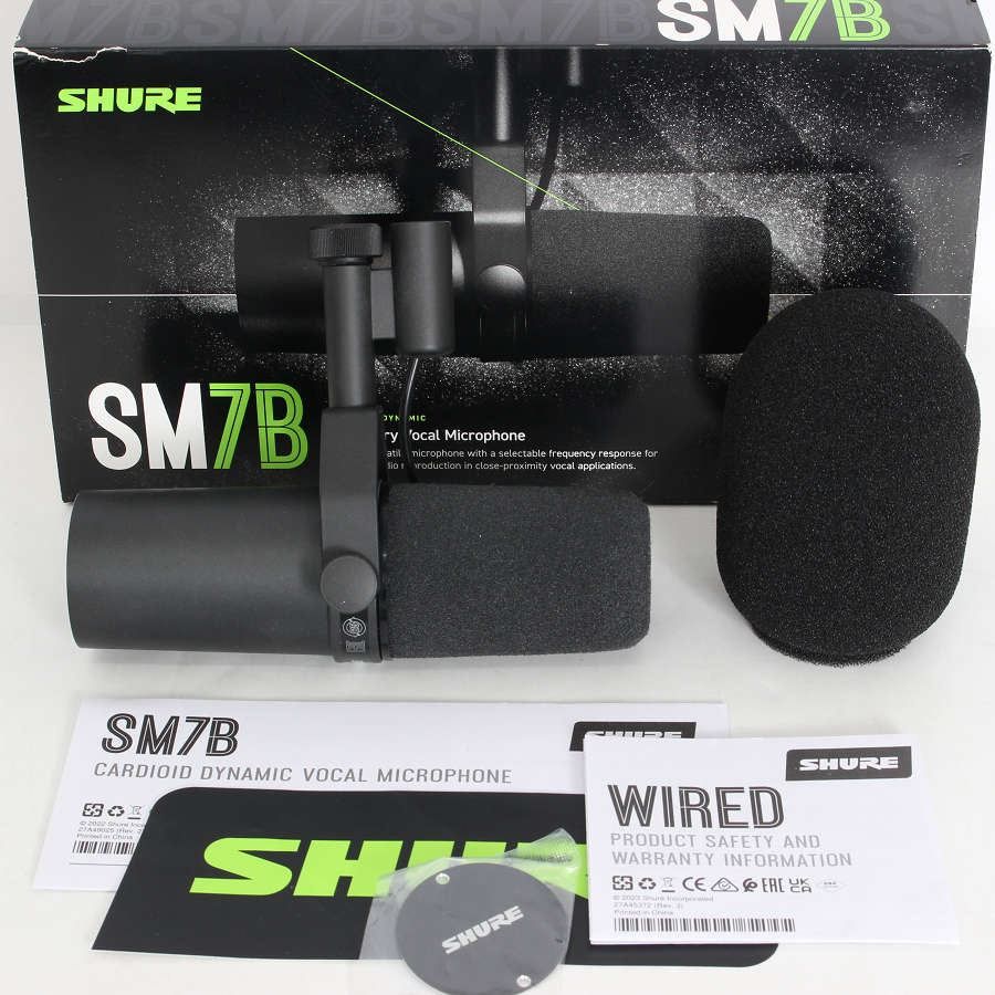 【美品】SHURE SM7B スタジオマイクロホン ダイナミックマイク シュア 本体