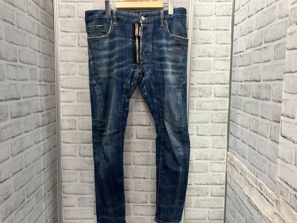 DSQUARED2/ブルースキニーデニム/ジーンズ/サイズ48/ジッパーデザイン