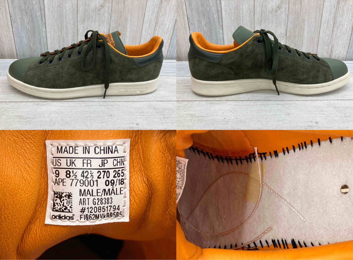 adidas × PORTER／アディダス ポーター／スニーカー／STANSMITH／スタンスミス／メンズ／27㎝／スエード／グリーン ／G28383