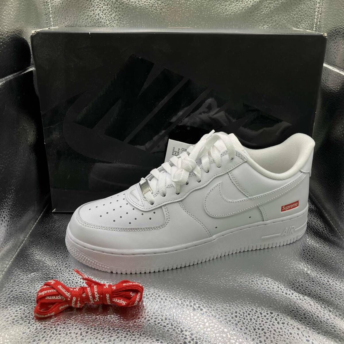 NIKE×SUPREME スニーカー AIR FORCE 1 LOW WHITE CU9225-100 サイズ 