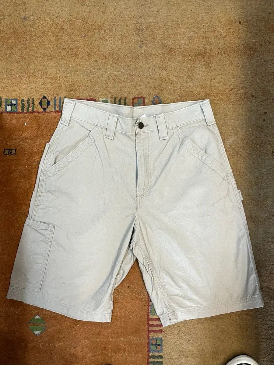 ヴィンテージ Carhartt カーハート ベージュ カラー カーペンター ウォーク ハーフパンツ 31