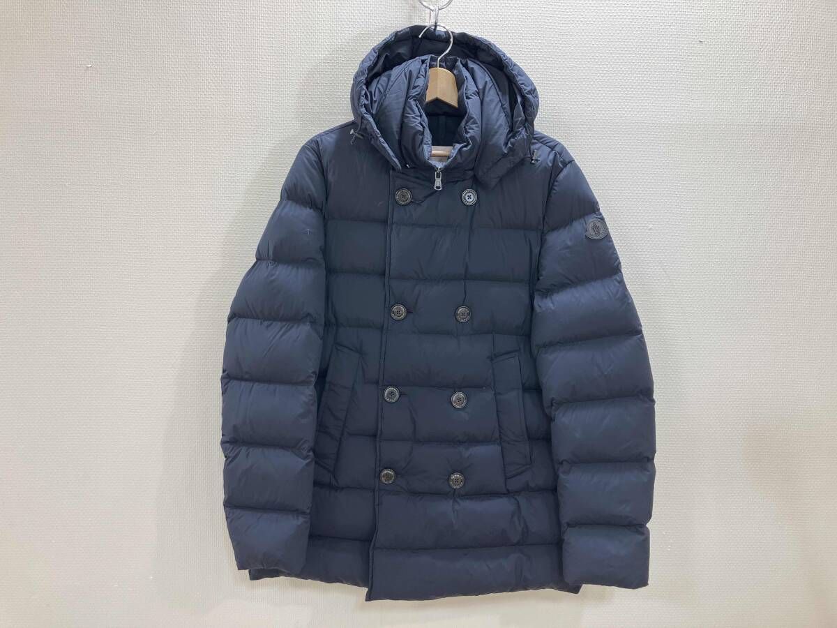 MONCLER モンクレール ダウンジャケット フード脱着式ダウンハーフコート ダウンハーフコート ネイビー 2 冬
