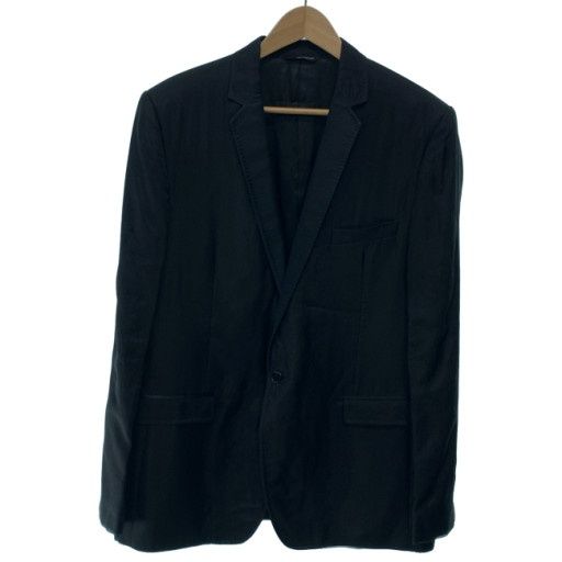 【中古】　DOLCE&GABBANA　テーラードジャケット　スーツジャケット　無地　シングルボタン　イタリア製　古着　/1156